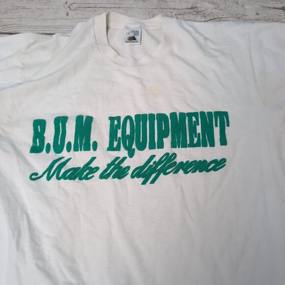 Vintage Fruit of The Loom B.U.M. Equipment T Shirt Size Large - Picture 2 of 11